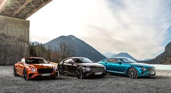 Colour , Orange Colour , Blau Image type , Stehend Angle , Front 3/4 Current Models , Continental GT , Continental GT 