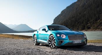 Colour , Blau Image type , Stehend Angle , Front 3/4 Current Models , Continental GT , Continental GT 