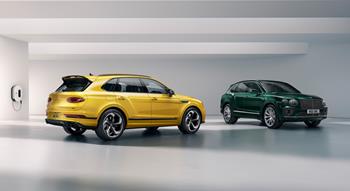 Colour , Yellow Colour , Green Image type , Static Angle , Rear 3/4 Angle , Side/Profile Angle , Front 3/4 Craftsmanship Performance Corporate , Innovation Current Models , New Bentayga , Bentayga Hybrid 