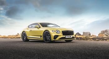 Colour , Yellow Image type , Static Angle , Side/Profile Angle , Front 3/4 Craftsmanship Performance Corporate , Innovation Corporate , Beyond100 Corporate , Company Corporate Current Models , Continental GT , Continental GT Speed 