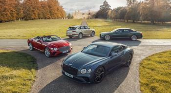 Bentayga , MY 2020 , Bentayga Hybrid Bentayga , MY 2020 , Bentayga Speed Flying Spur , MY 2019 , Flying Spur Colour , Gold Colour , Green Colour , Red Colour , Blue Image type , Static Angle , Rear 3/4 Angle , Side/Profile Angle , Front 3/4 Angle , Front Performance Corporate , Sustainability Current Models , New Flying Spur Current Models , New Bentayga 