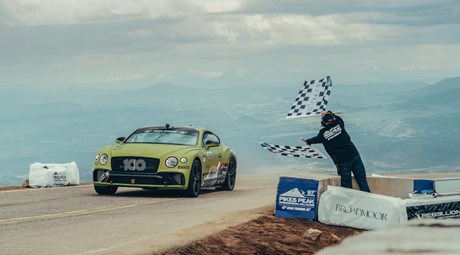 BENTLEY CONTINENTAL GT BREAKS OUTRIGHT PRODUCTION CAR RECORD AT PIKES PEAK HILL CLIMB 