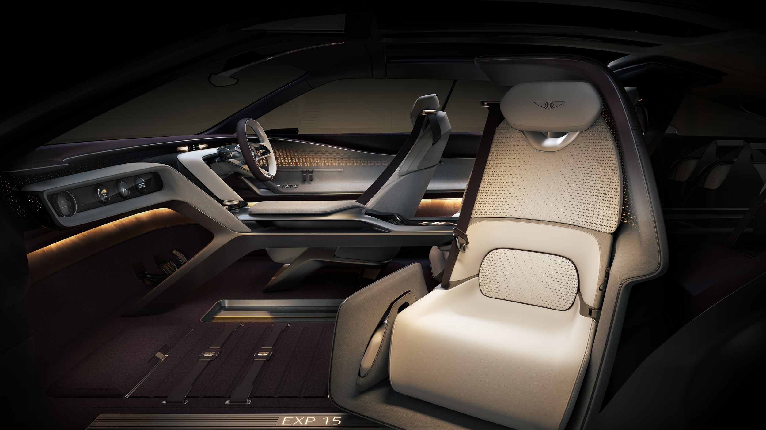 Interior habitáculo asientos giratorios Bentley EXP 15 Concept Car | EUROPA COCHE