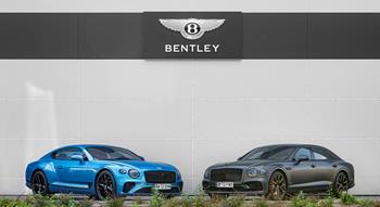 Colour , Blue Image type , Static Angle , Front 3/4 Current Models , Flying Spur , Flying Spur Current Models , Continental GT , Continental GT 