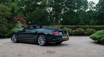 Colour , Green Image type , Static Angle , Rear 3/4 Current Models , Continental GT Convertible , Continental GT Convertible Speed 