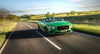 Colour , Green Image type , Action Angle , Front 3/4 Toy Box , Continental GTC - Apple Green Current Models , Continental GT Convertible , Continental GT Convertible Azure 