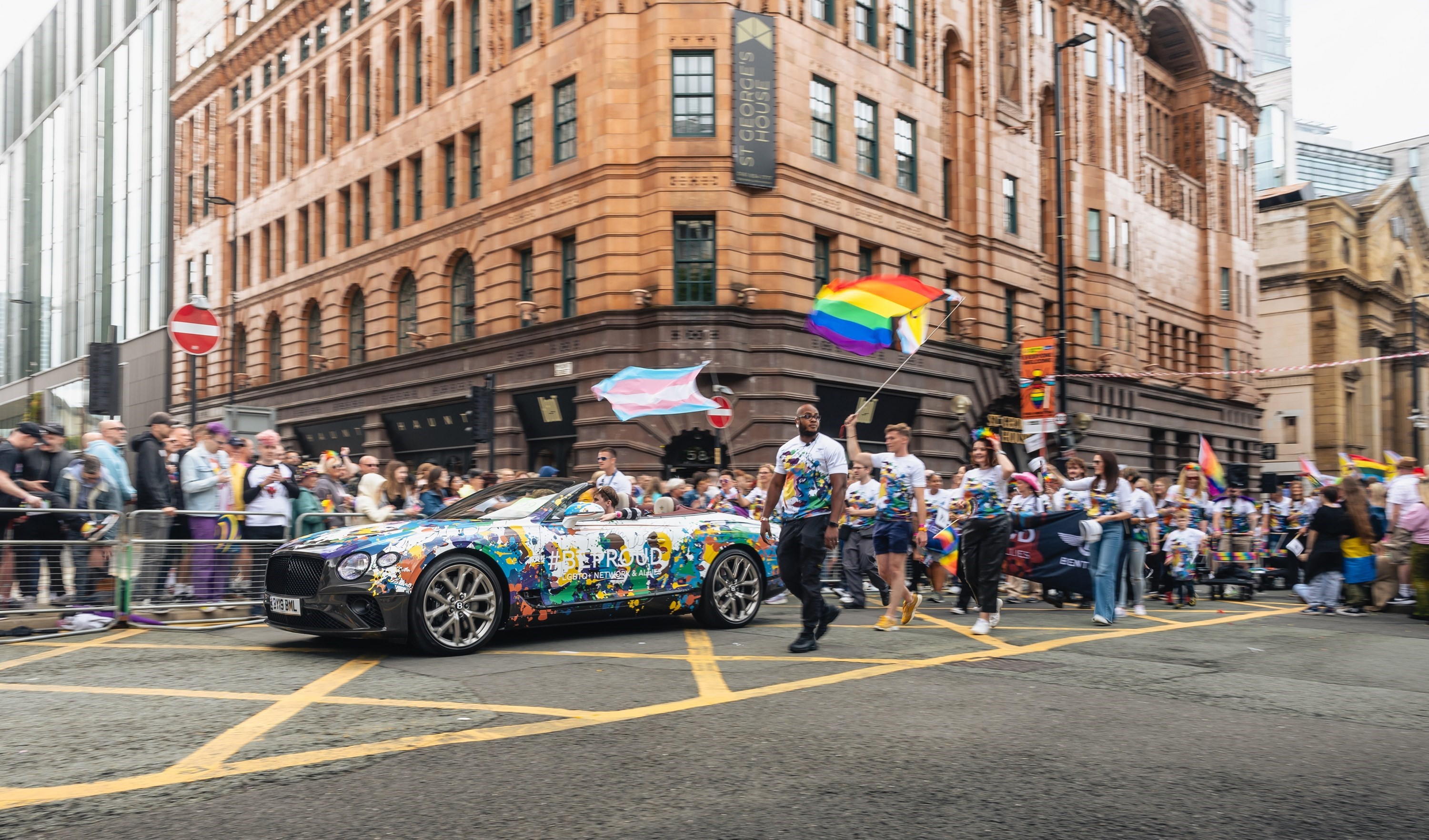 It’s a wrap! Colourful convertible celebrates Bentley’s third Manchester Pride