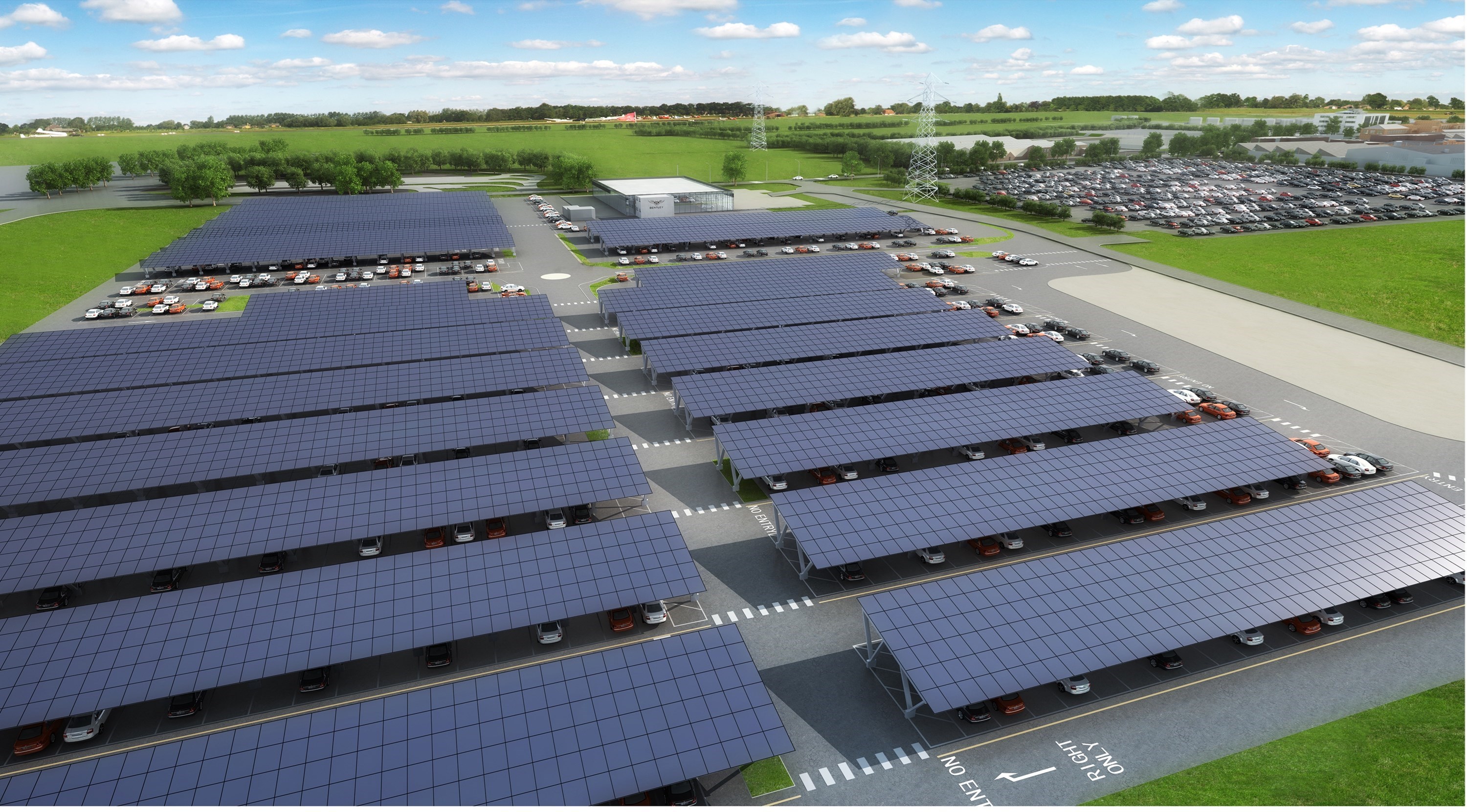 BENTLEY MOTORS TO BUILD THE UK’S LARGEST EVER SOLAR-POWERED CAR PORT