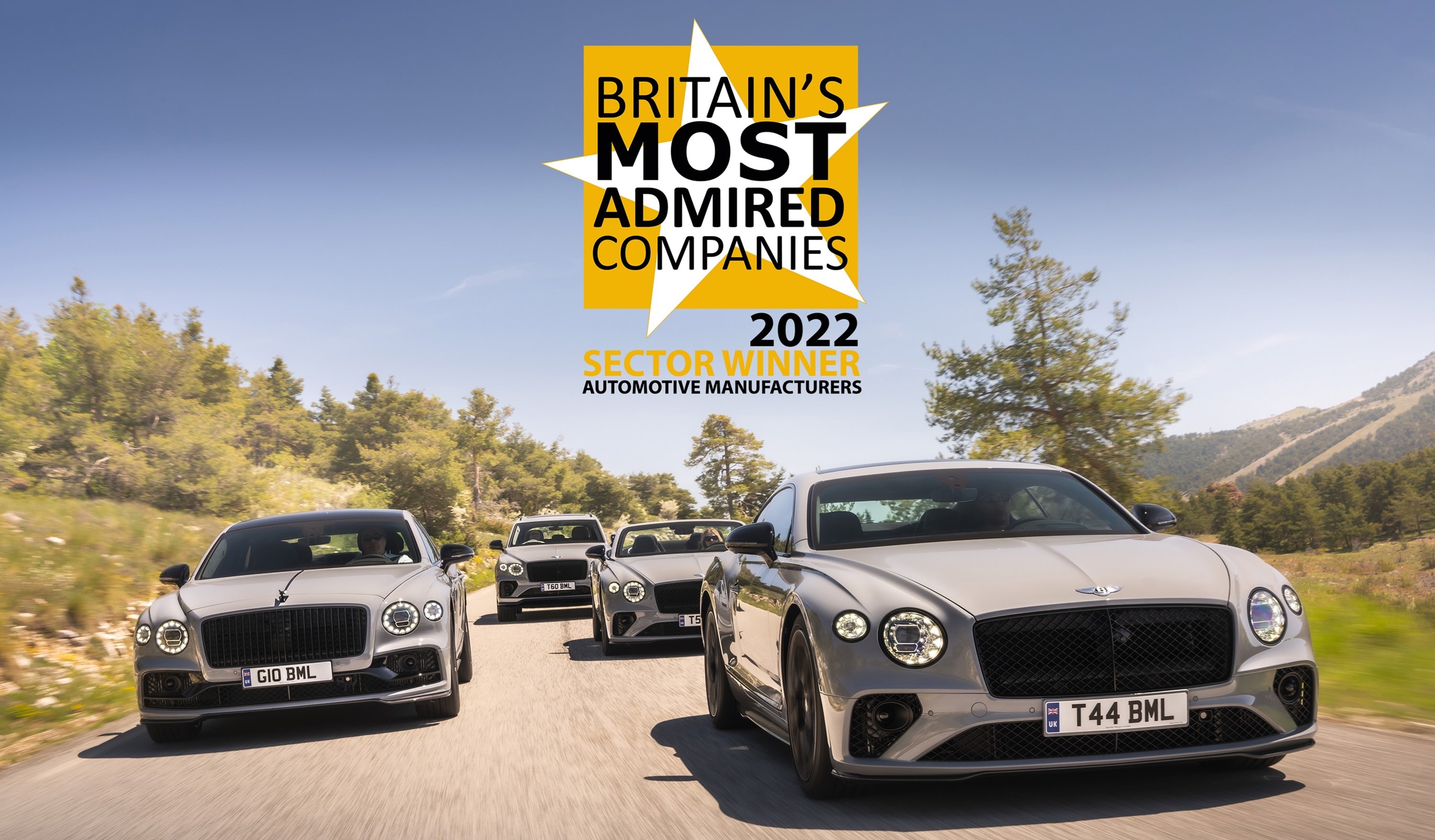 BENTLEY MOTORS NAMED BRITAIN’S MOST ADMIRED AUTOMOTIVE MANUFACTURER
