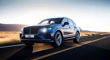 Bentayga , MY 2020 , Bentayga Speed Colour , Blue Image type , Action Angle , Front 3/4 Current Models , Bentayga , Bentayga Speed Bentayga Model Page Tag , Bentayga Speed Model Page Tag 