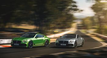 Colour , Green Image type , Action Angle , Side/Profile Angle , Front 3/4 General , Performance General , Bentley Mulliner General , Craftsmanship S V8 Current Models , Continental GT , Continental GT S 